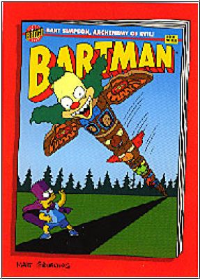 Simpsons 1994 SkyBox Bartman Cards - No B6