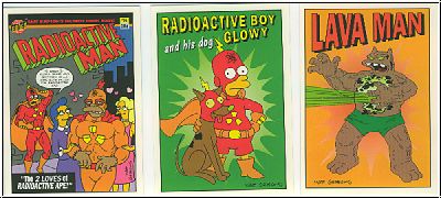 Simpsons 1993 SkyBox Radioactive Man - No R1 - R10 - complete set