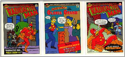 Simpsons 1993 SkyBox Radioactive Man - No R1 - R10 - complete set