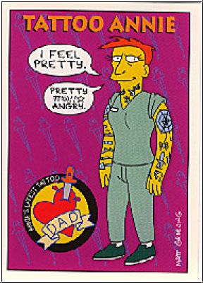 Simpsons 1993 SkyBox - No S 11 - Tattoo Annie