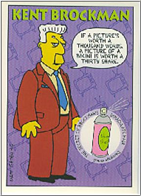 Simpsons 1993 SkyBox - No S 7 - Kent Brockman