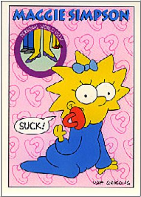 Simpsons 1993 SkyBox - No S 5 - Maggie Simpson