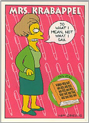 Simpsons 1993 SkyBox - No S 12 - Edna Krabappel