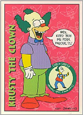 Simpsons 1993 SkyBox - No S 20 - Krusty the Clown