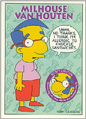 Simpsons 1993 SkyBox - No S 18 - Milhouse van Houten