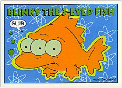 Simpsons 1993 SkyBox - No S 34 - Blinky the 3-eyed Fish