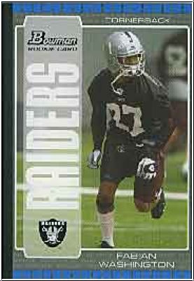 NFL 2005 Bowman - No 135 - Fabian Washington