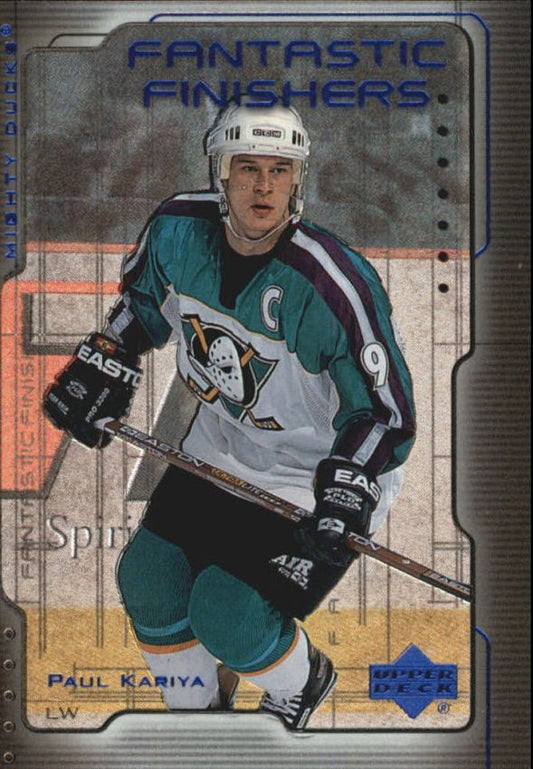 NHL 1999-00 Upper Deck Fantastic Finishers - No FF13 - Paul Kariya