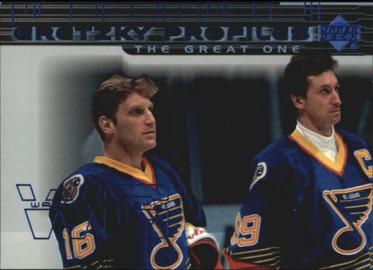 NHL 1999-00 Upper Deck Gretzky Profiles - No GP 6 - Wayne Gretzky / Brett Hull