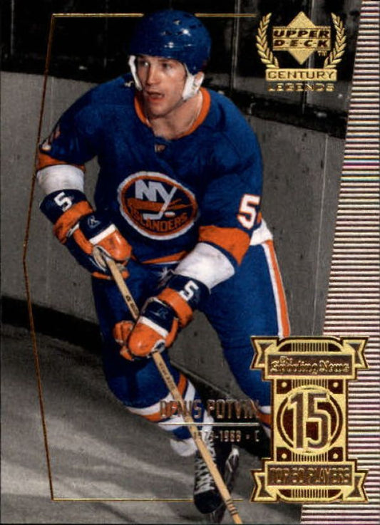 NHL 1999-00 Upper Deck Century Legends - No 15 - Potvin