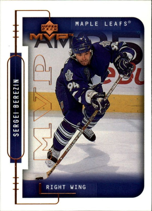 NHL 1999-00 Upper Deck MVP - No 199 - Sergei Berezin