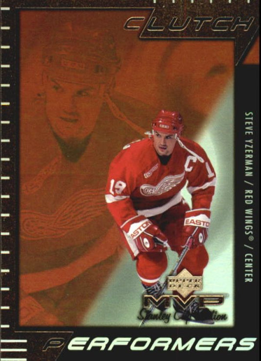 NHL 1999-00 Upper Deck MVP SC Edition Clutch Performers - No CP4 - Steve Yzerman