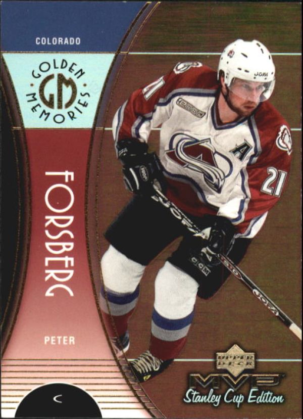 NHL 1999-00 Upper Deck MVP SC Edition Golden Memories - No GM3 - Peter Forsberg