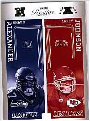 NFL 2006 Playoff Prestige League Leaders - No LL-27 - Shaun Alexander / Larry Johnson / Steve Smith / LaDainian Tomlinson