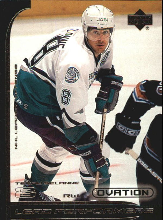 NHL 1999-00 Upper Deck Ovation Lead Performers - No LP12 - Teemu Selanne