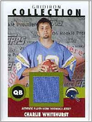 NFL 2006 Topps Heritage Gridiron Collection Jersey - No GC-CW - Charlie Whitehurst