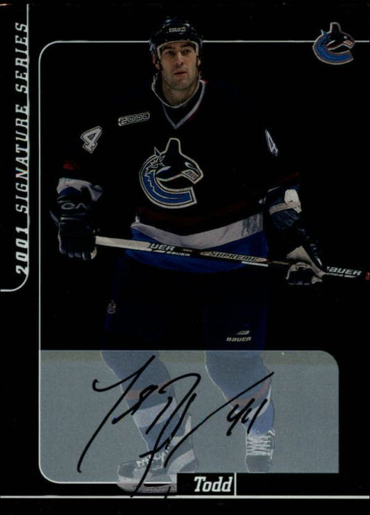 NHL 2000-01 BAP Signature Series Autographs - No 60 - Bertuzzi