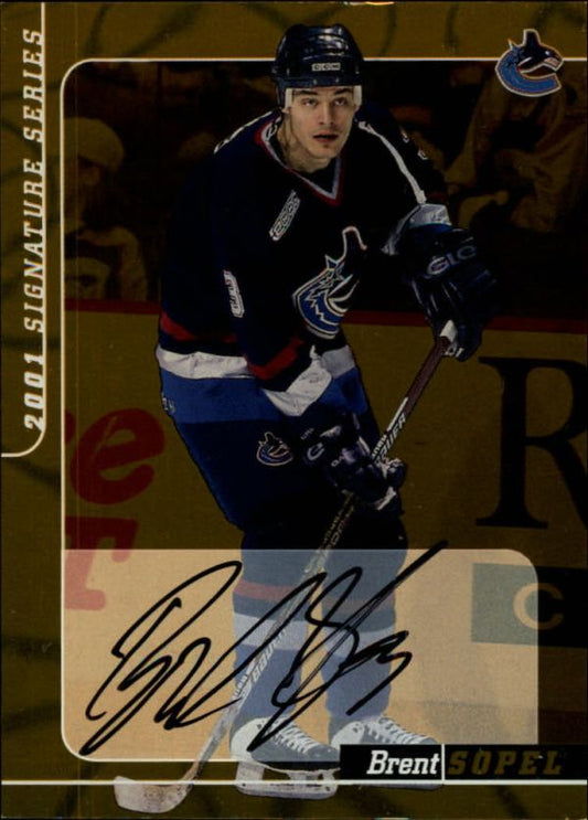 NHL 2000-01 BAP Signature Series Autographs Gold - No 15 - Brent Sopel