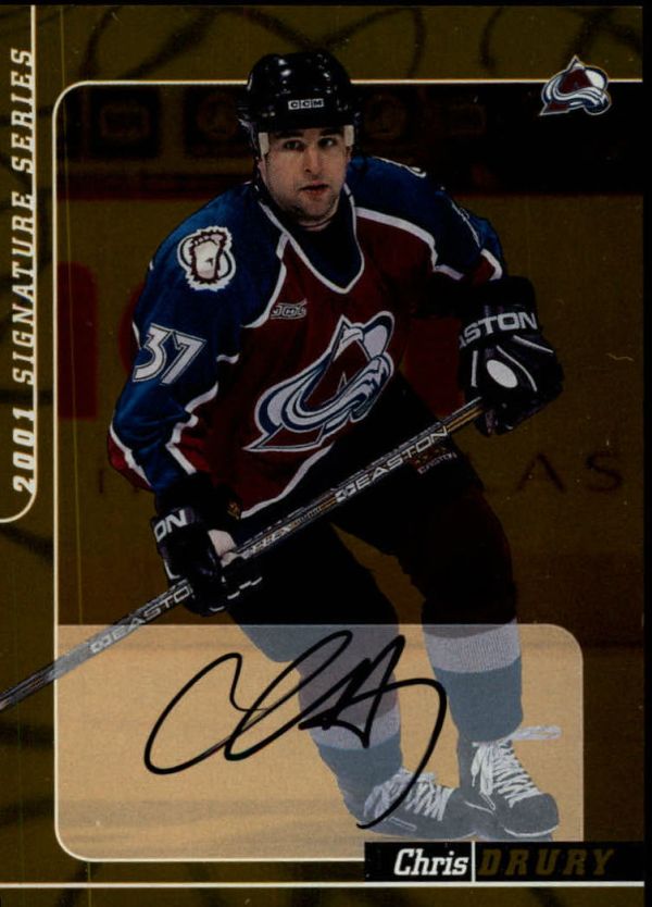 NHL 2000-01 BAP Signature Series Autographs Gold - No 70 - Chris Drury