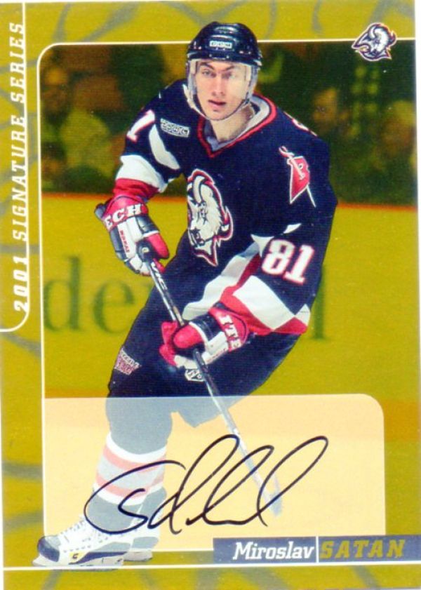 NHL 2000-01 BAP Signature Series Autographs Gold - No 85 - Miroslav Satan