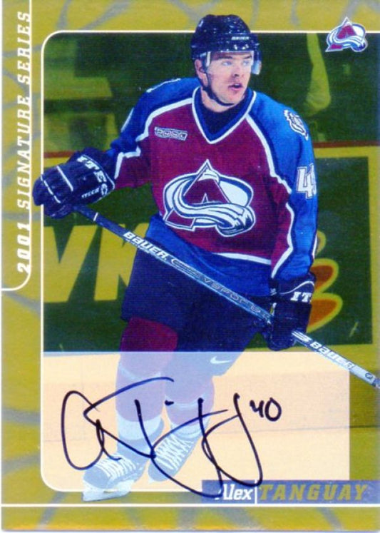 NHL 2000-01 BAP Signature Series Autographs Gold - No 120 - Alex Tanguay