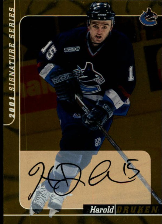 NHL 2000-01 BAP Signature Series Autographs Gold - No 129 - Harold Druken