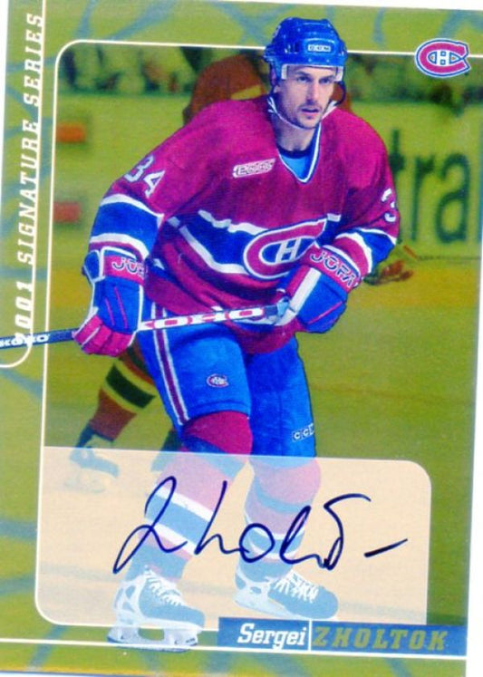 NHL 2000-01 BAP Signature Series Autographs Gold - No 131 - Sergei Zholtok