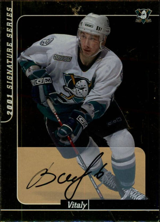 NHL 2000-01 BAP Signature Series Autographs Gold - No 161 - Vitaly Vishnevski