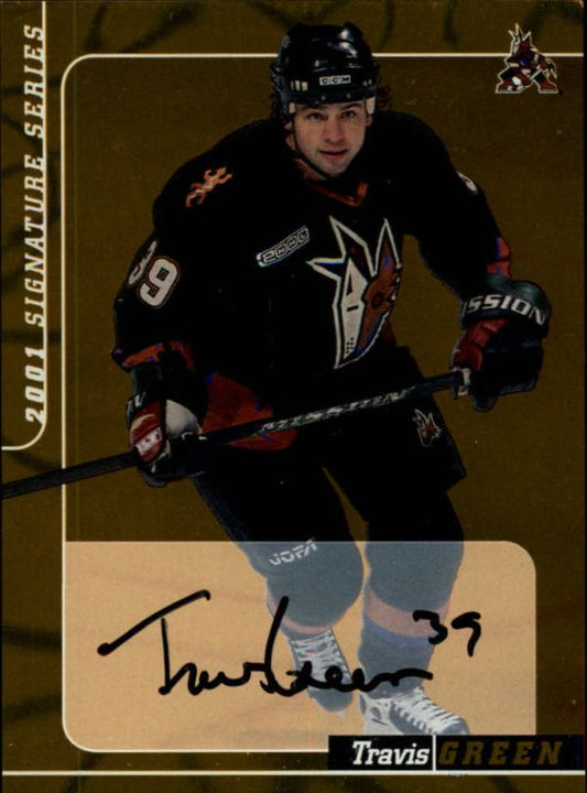 NHL 2000-01 BAP Signature Series Autographs Gold - No 164 - Travis Green