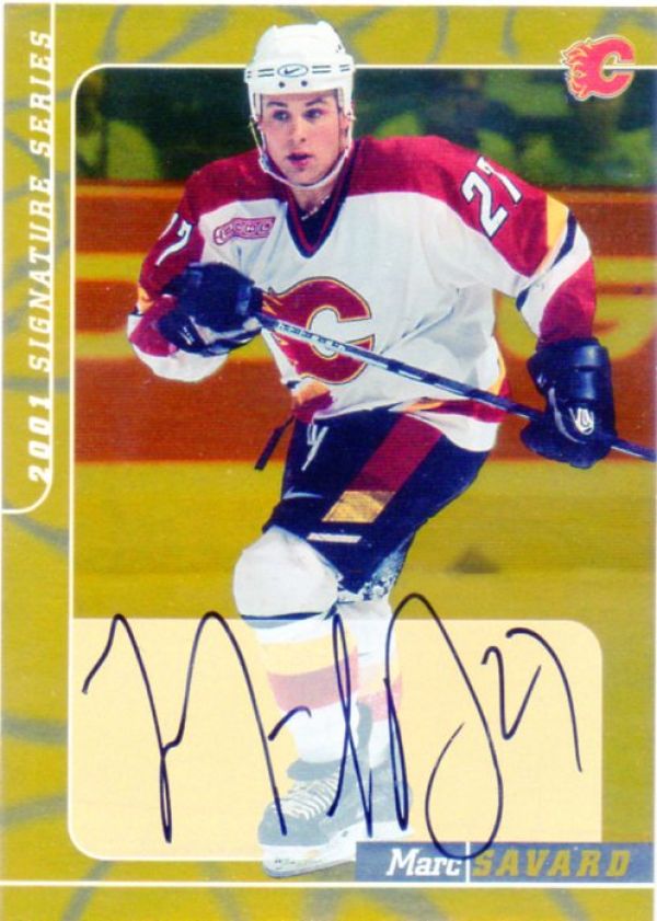 NHL 2000-01 BAP Signature Series Autographs Gold - No 176 - Marc Savard