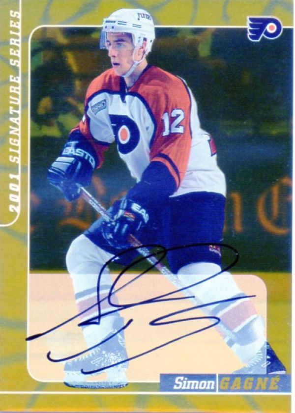 NHL 2000-01 BAP Signature Series Autographs Gold - No 192 - Simon Gagné