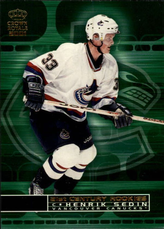 NHL 2000-01 Crown Royale 21st Century Rookies - No 25 - Henrik Sedin