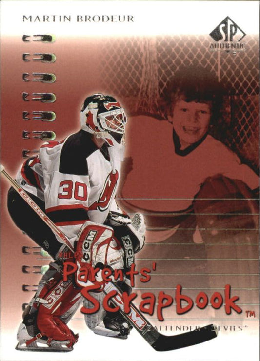 NHL 2000-01 SP Authentic Parents' Scrapbook - No PS5 - Brodeur