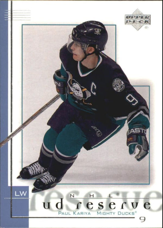 NHL 2000-01 UD Reserve - No 1 - Paul Kariya