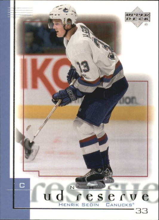 NHL 2000-01 UD Reserve - No 85 - Henrik Sedin