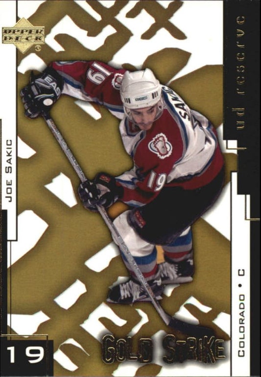 NHL 2000-01 UD Reserve Gold Strike - No GS2 - Joe Sakic