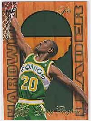 NBA 1995-96 Fleer Flair Hardwood Leaders - No 25 of 27 - Gary Payton