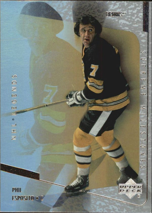 NHL 2000-01 Upper Deck Legends Supreme Milestones - No SM13 - Phil Esposito