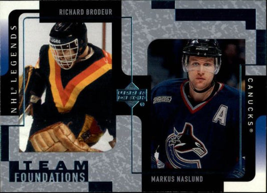 NHL 2000-01 Upper Deck Legends - No 128 - Naslund/Brodeur