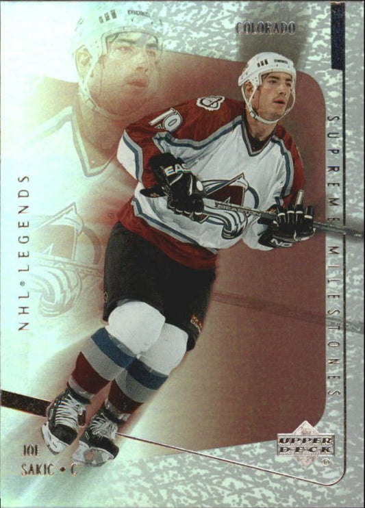 NHL 2000-01 Upper Deck Legends Supreme Milestones - No SM7 - Joe Sakic