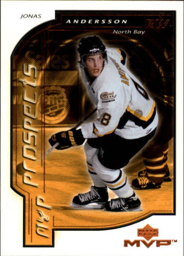 NHL 2000-01 Upper Deck MVP - No. 216 - Jonas Andersson