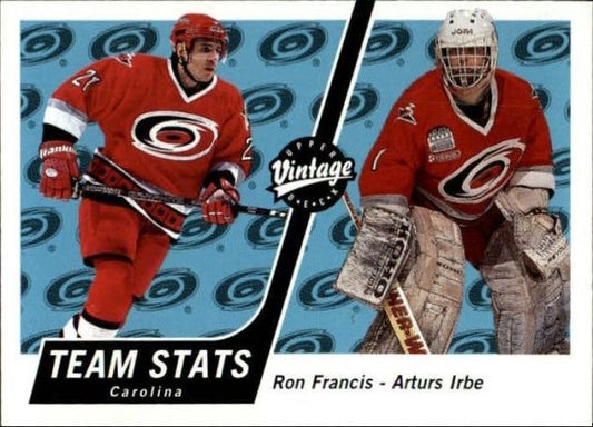 NHL 2000-01 Upper Deck Vintage - No 74 - Francis/Irbe