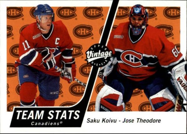 NHL 2000-01 Upper Deck Vintage - No 197 - Koivu/Theodore