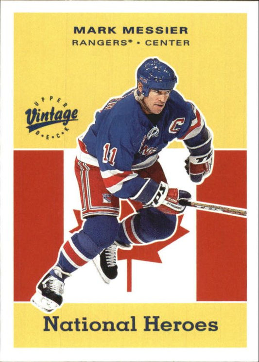 NHL 2000-01 Upper Deck Vintage National Heroes - No NH16 - Mark Messier