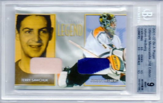 NHL 2001-02 BAP Ultimate Memorabilia Legend Terry Sawchuk - No 6 - Johan Hedberg