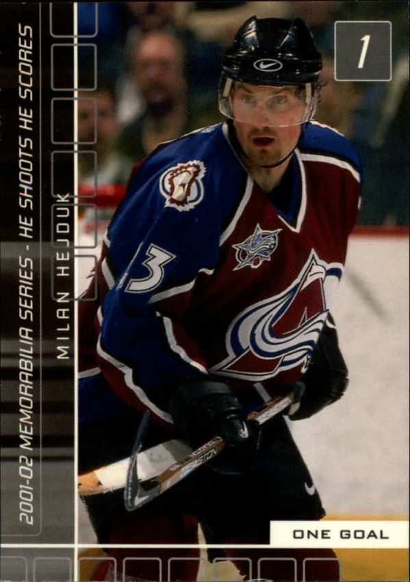 NHL 2001-02 BAP Memorabilia He Shoots - He Scores - No 3 - Milan Hejduk