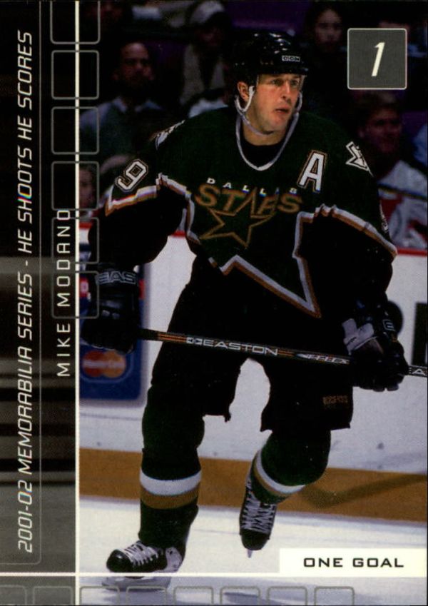 NHL 2001-02 BAP Memorabilia He Shoots - He Scores - No 7 - Mike Modano