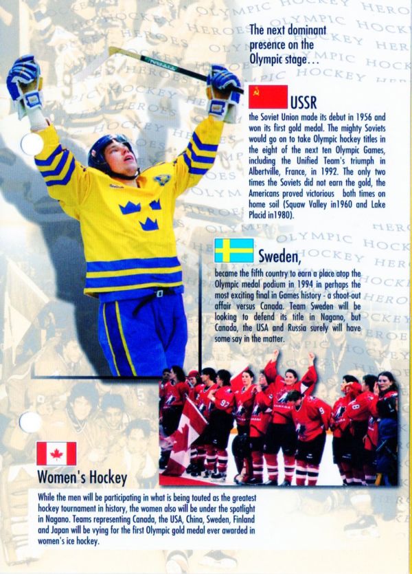 NHL 1997 / 98 ESSO Olympic Hockey Heroes - No 3 - Peter Forsberg