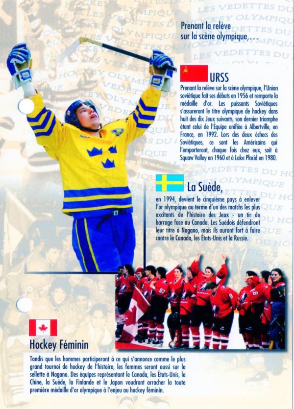 NHL 1997 / 98 ESSO Olympic Hockey Heroes French - No 3 - Peter Forsberg