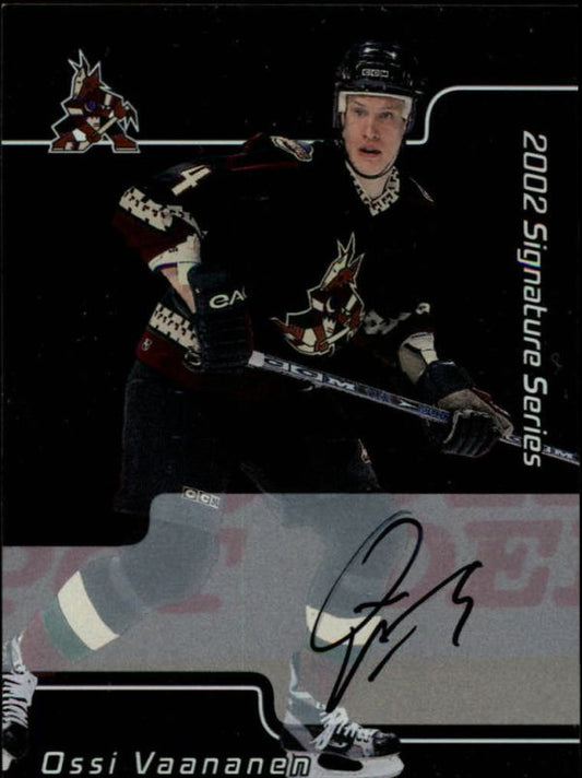 NHL 2001-02 BAP Signature Series Autographs - No 105 - Ossi Vaananen